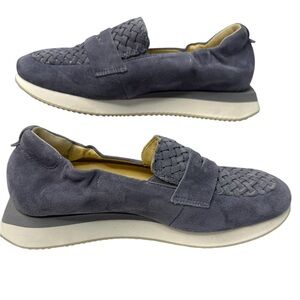 Softwaves Perla Wedge Loafers Blue Suede Women’s Size 36 (US 6)